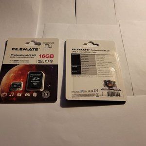 2 PC LOT OF BRAND NEW PACKS OF FILEMATE'S PROFESSIONAL PLUS UNS-1 microSDHC Card